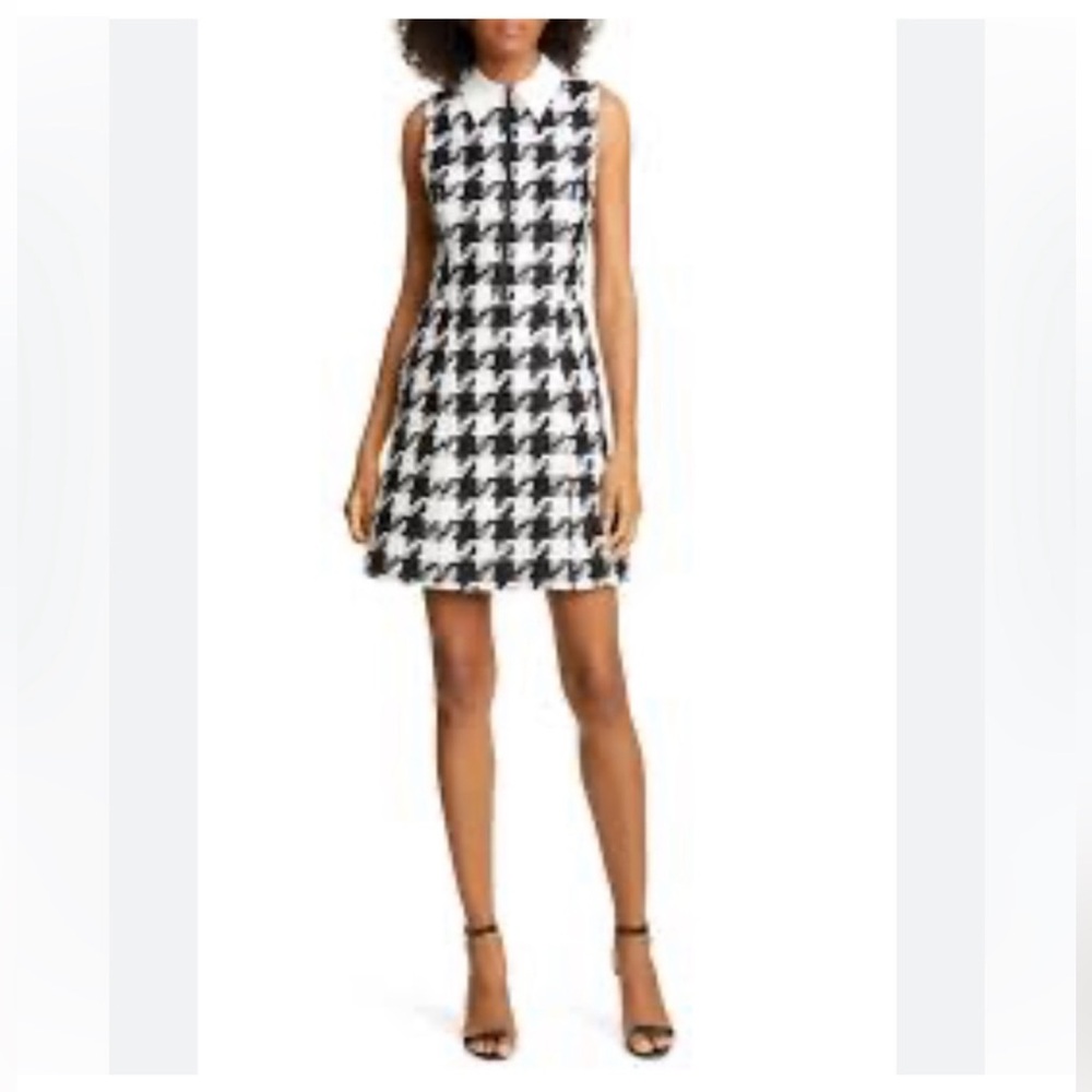 Alice + Olivia Black and White Sheath Mini Dress